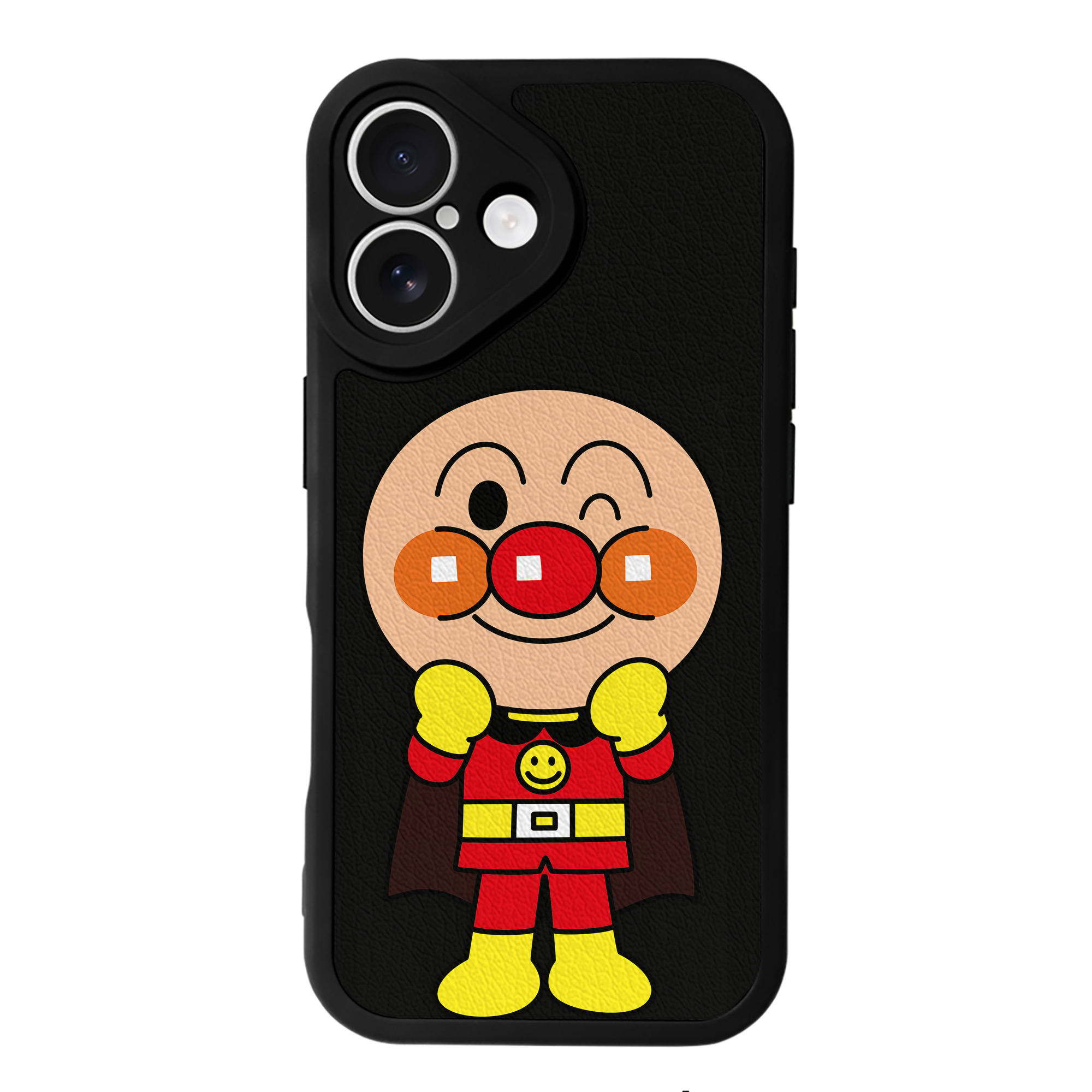 （画像用） アンパンマン Anpanman 【iPhone 16シリーズ対応】シリコンスマホケース（レザー調） 材質：シリコン